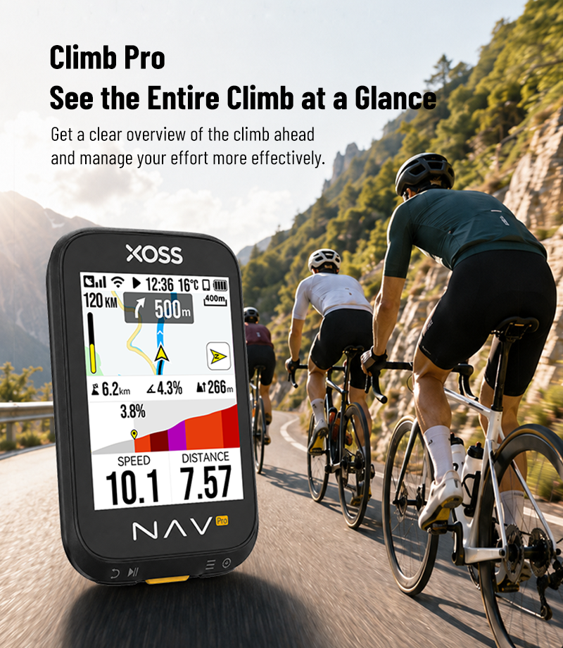 XOSS NAV Pro pantalla transflectiva