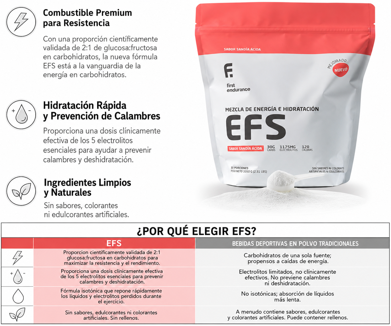 EFS Drink Mix 30g - tabla nutricional