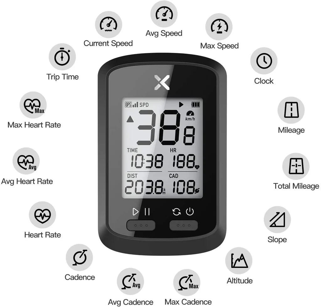 Ciclocomputador XOSS G+ GPS para bicicleta