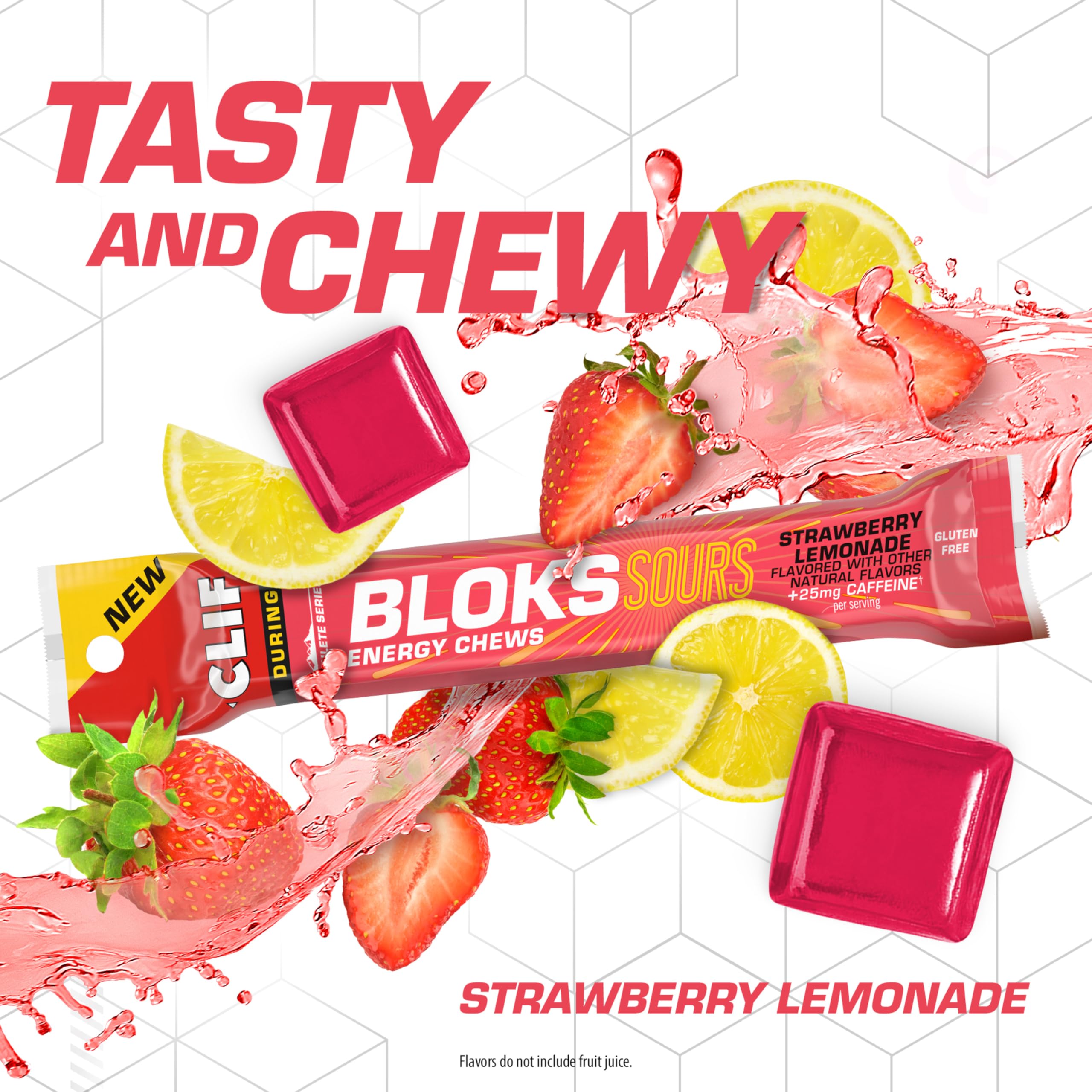 CLIF BLOKS Sour Strawberry Lemonade con Cafeína