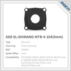 SIGEYI AXO SL Shimano MTB 0mm Offset BCD104 - medidas