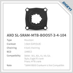 AXO SL MTB SRAM 3 tornillos BCD104 - medidas