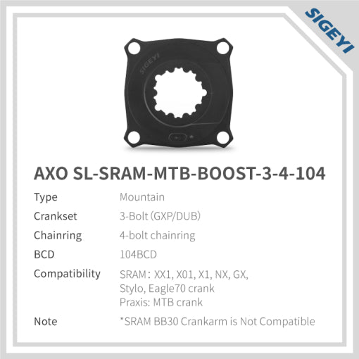 AXO SL MTB SRAM 3 TORNILLOS BCD 104
