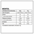 Scientiffic Gel Plus Max 50 Mentol - información nutricional