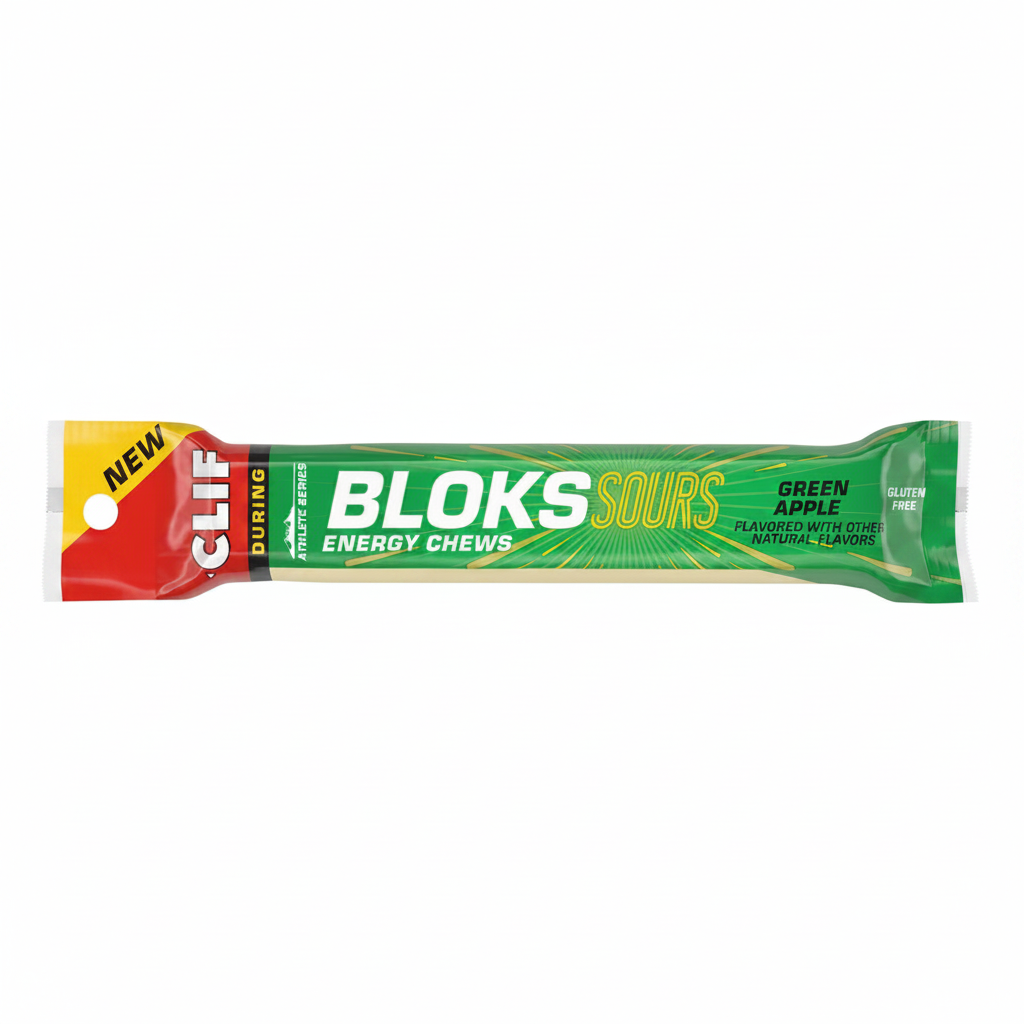 CLIF BLOKS SOURS Energy Chews – Sour Green Apple